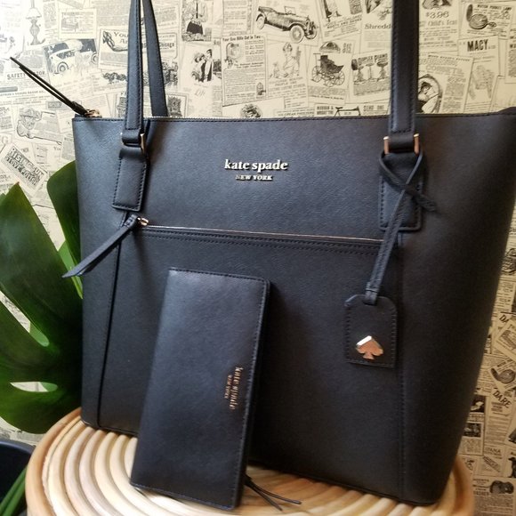 Kate Spade Cameron Pocket Tote Bifold Wallet black - Picture 7 of 16